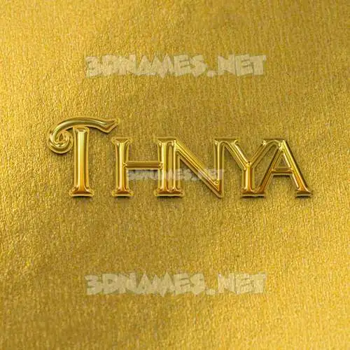 thnya in All Gold style - 3D name wallpaper thnya in All Gold style - 3D name wallpaper
