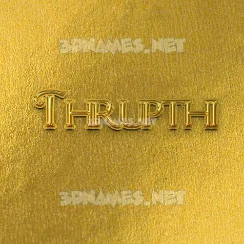 thrupthi in All Gold style - 3D name wallpaper