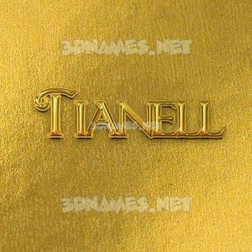 tianell in All Gold style - 3D name wallpaper tianell in All Gold style - 3D name wallpaper
