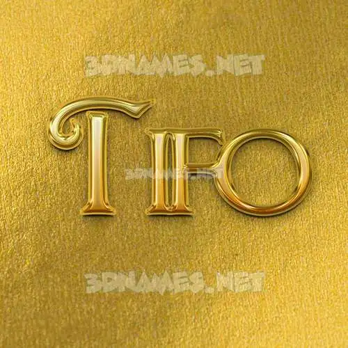 tifo in All Gold style - 3D name wallpaper