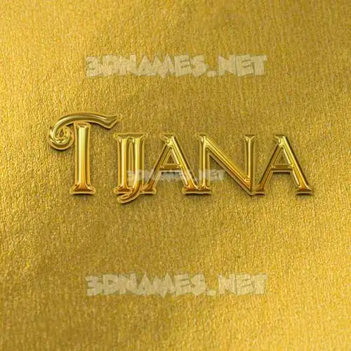 tijana in All Gold style - 3D name wallpaper
