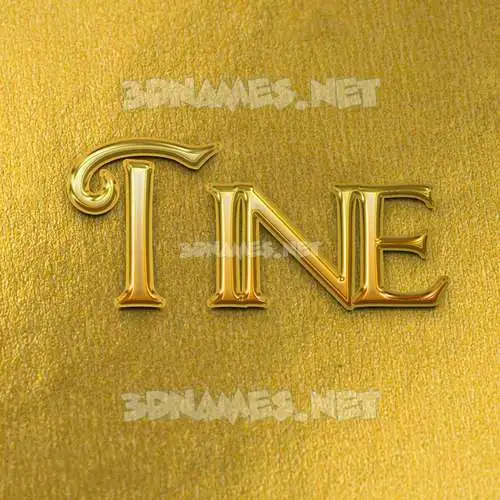 tine in All Gold style - 3D name wallpaper tine in All Gold style - 3D name wallpaper
