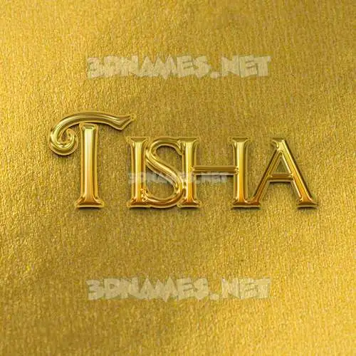 tisha in All Gold style - 3D name wallpaper tisha in All Gold style - 3D name wallpaper