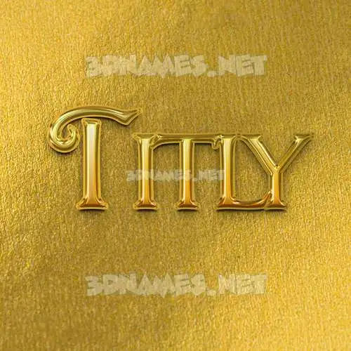 titly in All Gold style - 3D name wallpaper titly in All Gold style - 3D name wallpaper