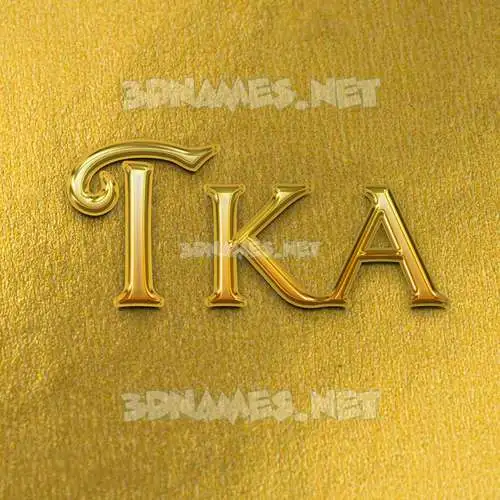 tka in All Gold style - 3D name wallpaper tka in All Gold style - 3D name wallpaper