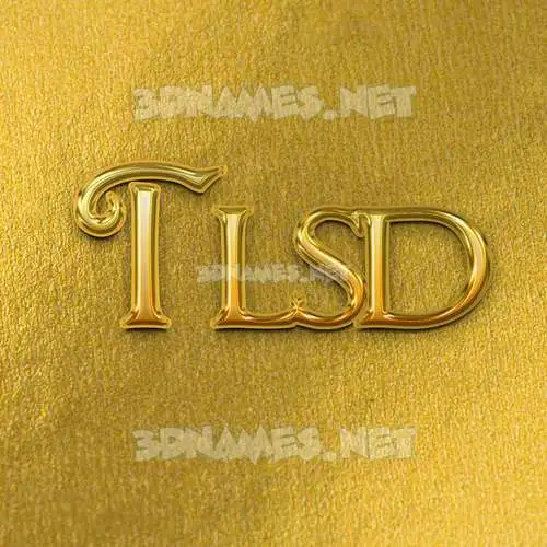 tlsd in All Gold style - 3D name wallpaper