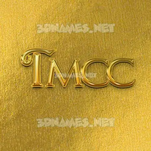 tmcc in All Gold style - 3D name wallpaper