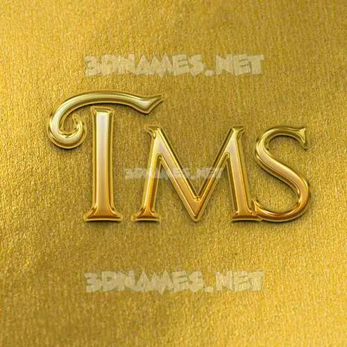tms in All Gold style - 3D name wallpaper