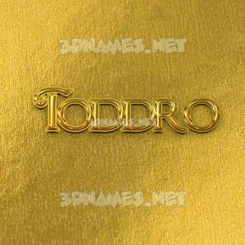 toddro in All Gold style - 3D name wallpaper toddro in All Gold style - 3D name wallpaper
