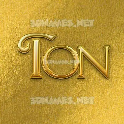 ton in All Gold style - 3D name wallpaper ton in All Gold style - 3D name wallpaper