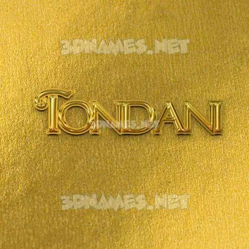 tondani in All Gold style - 3D name wallpaper tondani in All Gold style - 3D name wallpaper