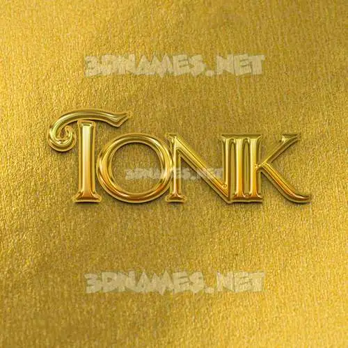 tonik in All Gold style - 3D name wallpaper tonik in All Gold style - 3D name wallpaper