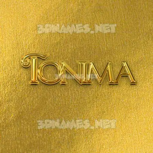 tonima in All Gold style - 3D name wallpaper