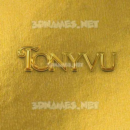 tonyvu in All Gold style - 3D name wallpaper tonyvu in All Gold style - 3D name wallpaper
