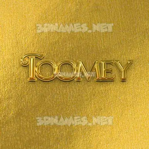 toomey in All Gold style - 3D name wallpaper