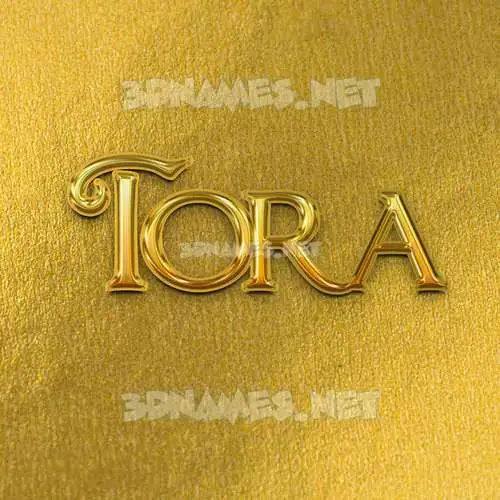 tora in All Gold style - 3D name wallpaper tora in All Gold style - 3D name wallpaper