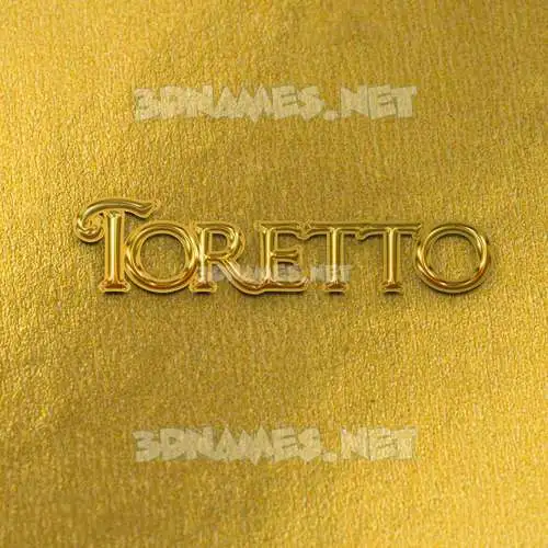 toretto in All Gold style - 3D name wallpaper toretto in All Gold style - 3D name wallpaper