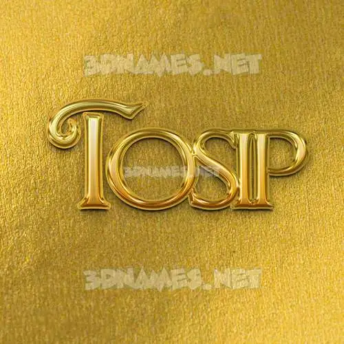 tosip in All Gold style - 3D name wallpaper tosip in All Gold style - 3D name wallpaper