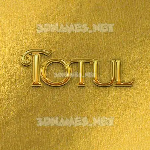 totul in All Gold style - 3D name wallpaper