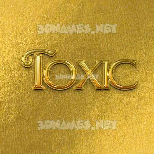 toxic in All Gold style - 3D name wallpaper toxic in All Gold style - 3D name wallpaper