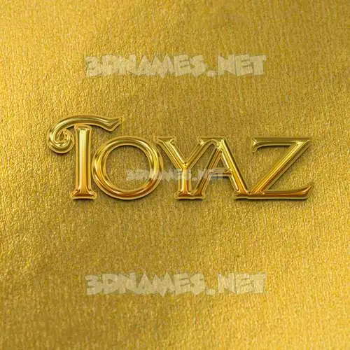 toyaz in All Gold style - 3D name wallpaper toyaz in All Gold style - 3D name wallpaper