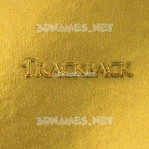 trackback in All Gold style - 3D name wallpaper