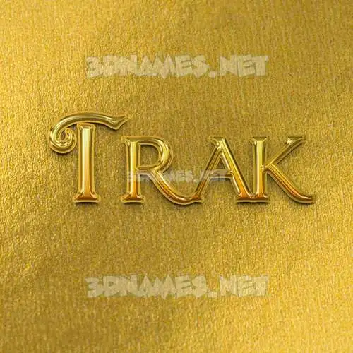 trak in All Gold style - 3D name wallpaper trak in All Gold style - 3D name wallpaper