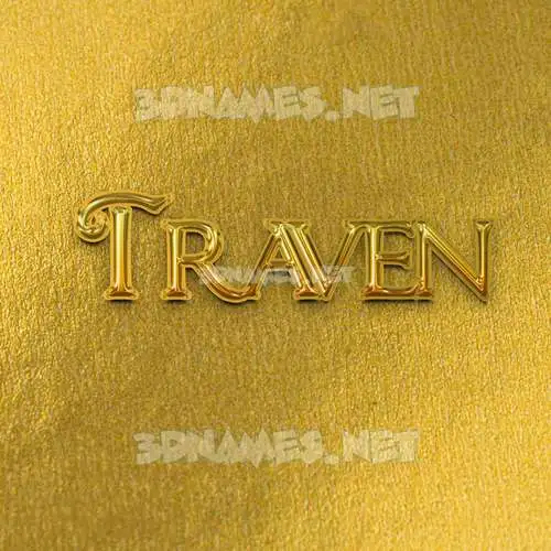 traven in All Gold style - 3D name wallpaper traven in All Gold style - 3D name wallpaper