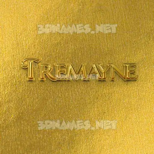 tremayne in All Gold style - 3D name wallpaper tremayne in All Gold style - 3D name wallpaper