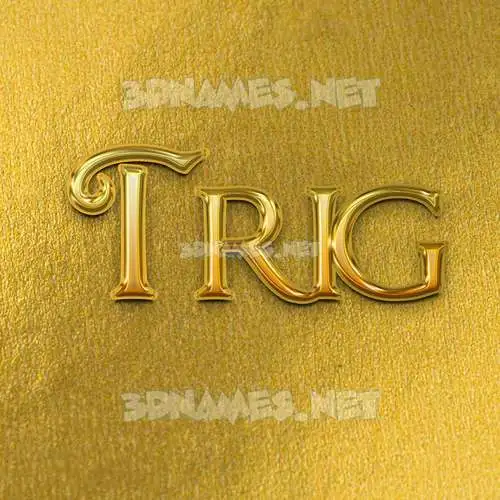 trig in All Gold style - 3D name wallpaper trig in All Gold style - 3D name wallpaper