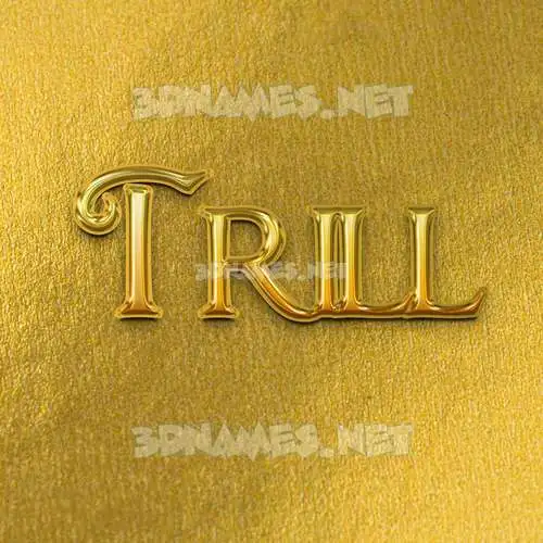 trill in All Gold style - 3D name wallpaper trill in All Gold style - 3D name wallpaper