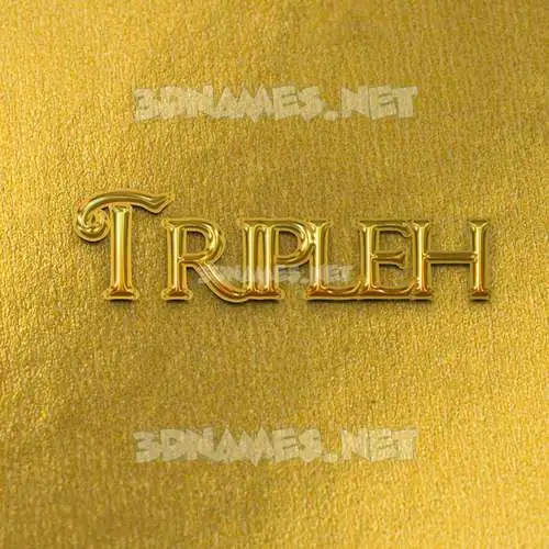 tripleh in All Gold style - 3D name wallpaper tripleh in All Gold style - 3D name wallpaper