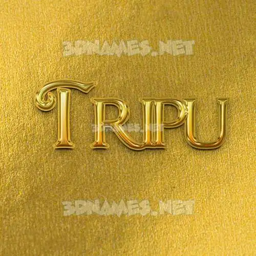 tripu in All Gold style - 3D name wallpaper tripu in All Gold style - 3D name wallpaper
