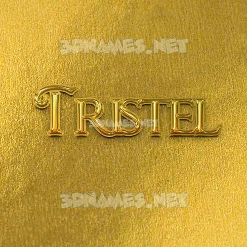 tristel in All Gold style - 3D name wallpaper