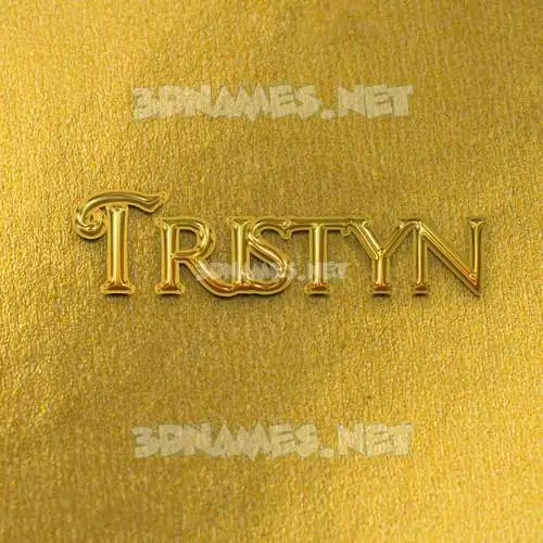 tristyn in All Gold style - 3D name wallpaper