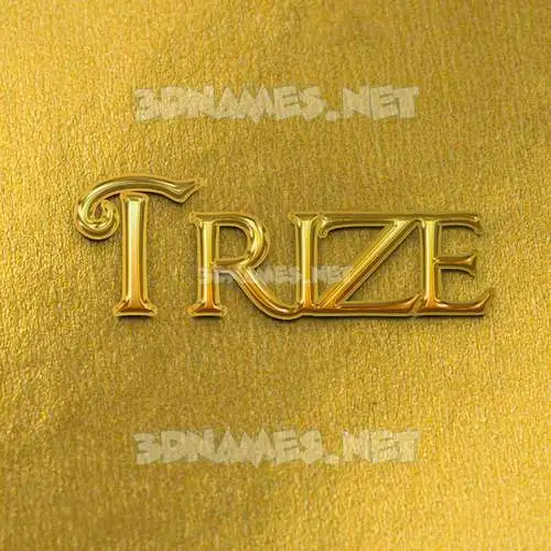 trize in All Gold style - 3D name wallpaper