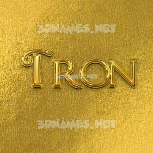 tron in All Gold style - 3D name wallpaper tron in All Gold style - 3D name wallpaper