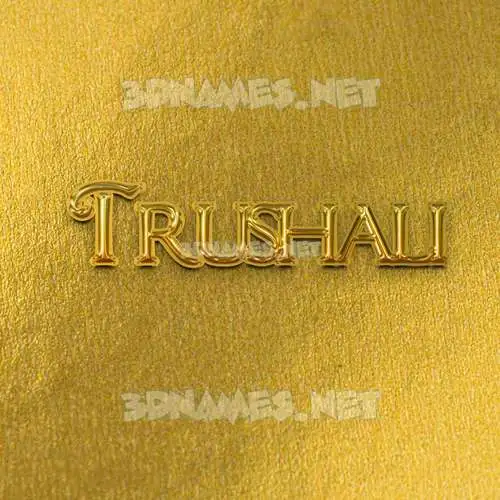 trushali in All Gold style - 3D name wallpaper trushali in All Gold style - 3D name wallpaper