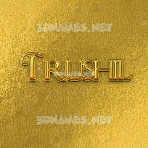 trushil in All Gold style - 3D name wallpaper trushil in All Gold style - 3D name wallpaper