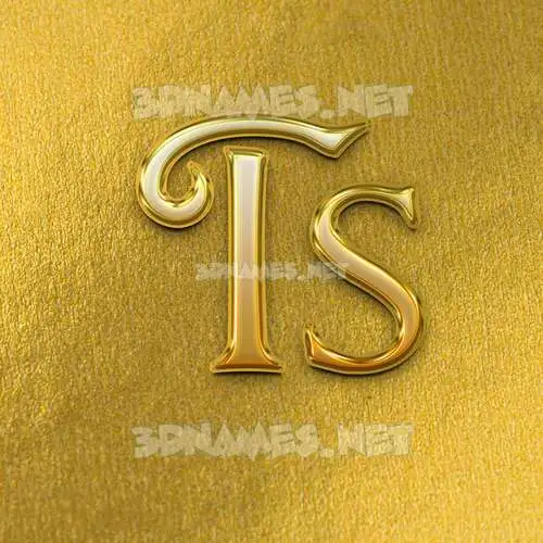 ts in All Gold style - 3D name wallpaper