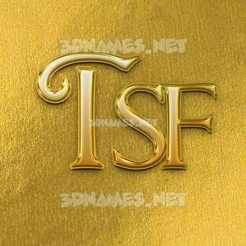 tsf in All Gold style - 3D name wallpaper tsf in All Gold style - 3D name wallpaper