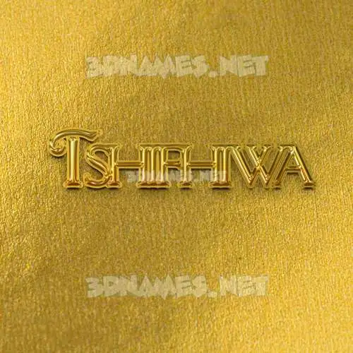 tshifhiwa in All Gold style - 3D name wallpaper