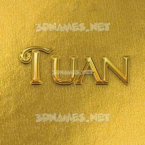 tuan in All Gold style - 3D name wallpaper tuan in All Gold style - 3D name wallpaper