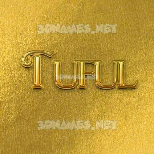 tuful in All Gold style - 3D name wallpaper tuful in All Gold style - 3D name wallpaper