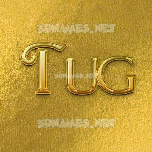 tug in All Gold style - 3D name wallpaper tug in All Gold style - 3D name wallpaper