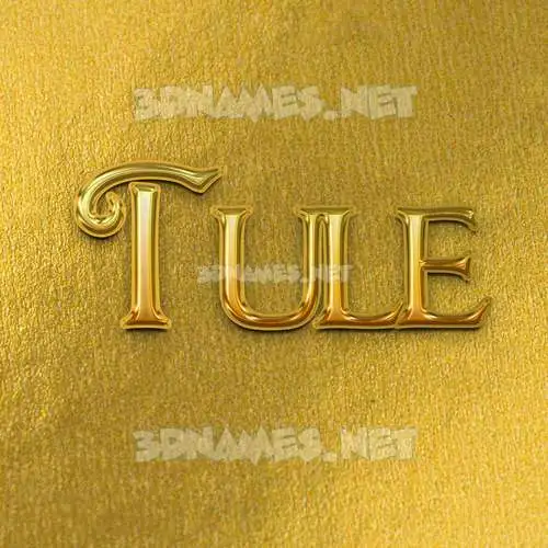 tule in All Gold style - 3D name wallpaper tule in All Gold style - 3D name wallpaper