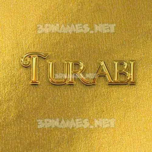 turabi in All Gold style - 3D name wallpaper turabi in All Gold style - 3D name wallpaper