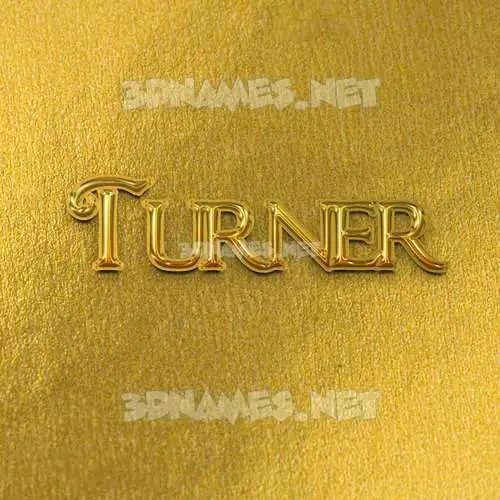 turner in All Gold style - 3D name wallpaper turner in All Gold style - 3D name wallpaper