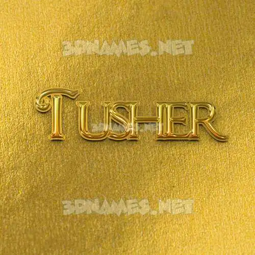 tusher in All Gold style - 3D name wallpaper tusher in All Gold style - 3D name wallpaper