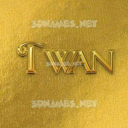 twan in All Gold style - 3D name wallpaper twan in All Gold style - 3D name wallpaper